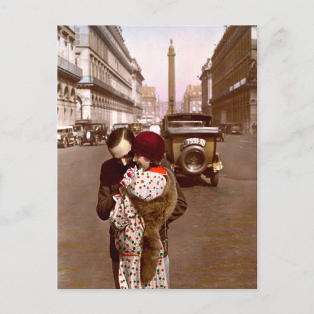 French Flirt - Romantic Vintage Love Postcard (Front)