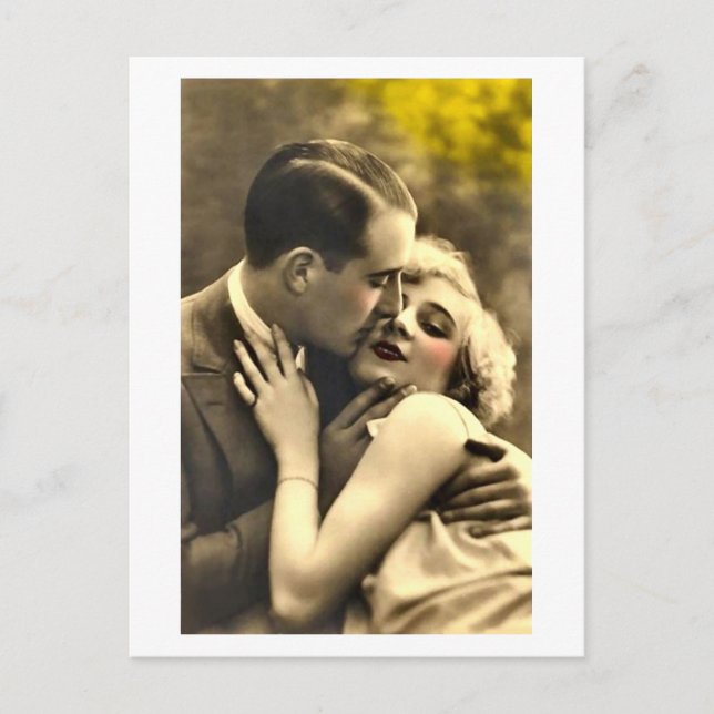 French Flirt - Romantic Vintage Postcard (Front)