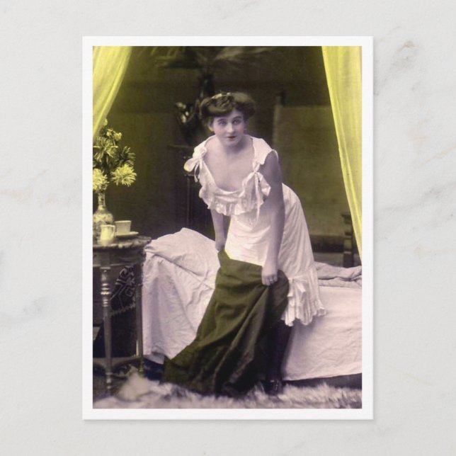 French Flirt  - Vintage Pinup Postcard (Front)