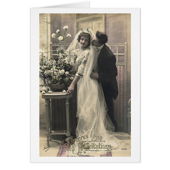 French Flirt - Vintage Romantic Love Postcard (Front)