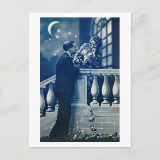 French Flirt - Vintage Romantic Postcard