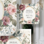 French Floral Elegant Bridal Shower Tea Gold  Square Sticker<br><div class="desc">PERSONALIZED BRIDAL SHOWER FAVOR OR ENVELOPE SEALS | Bridal Shower Tea Party themed paper napkins for elegant party decor. Peonies, antique roses and garden picked flowers give this collection a sense of elegance and antiquity. French Vintage style watercolor painted wedding invitation suite in blush pink, burgundy, cream with sage and...</div>