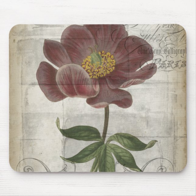 French Floral I Mouse Pad (Front)