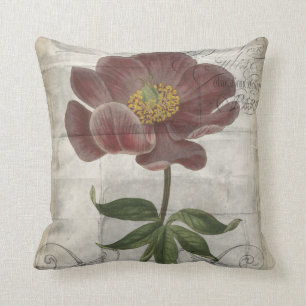 French Floral I Throw Pillow