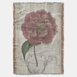 French Floral III Throw Blanket