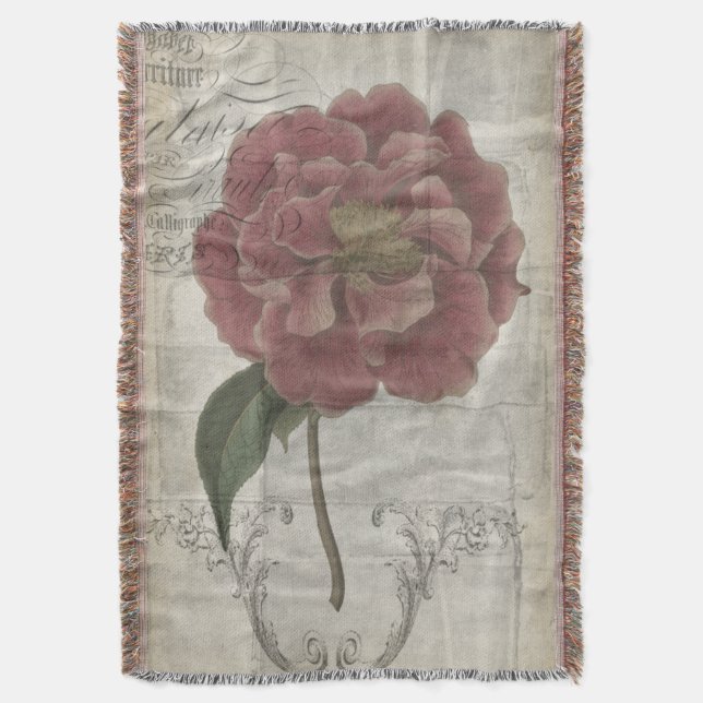 French Floral III Throw Blanket (Front Vertical)