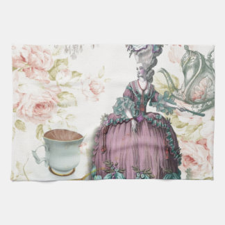 French floral Paris Tea Party Marie Antoinette Kitchen Towel