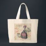 French floral Paris Tea Party Marie Antoinette Large Tote Bag<br><div class="desc">French floral Paris Tea Party Marie Antoinette gifts. Vintage Tea Party favors. french queen fashion accessories.Marie Antoinette fashion accessories. Paris birthday gifts. Paris bridal shower tea party. Paris Christmas gifts.</div>