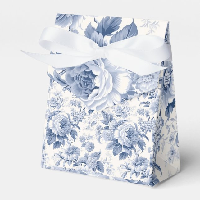 french floral pattern favor box (Front Side)