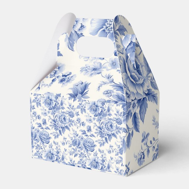 french floral pattern favor box (Front Side)