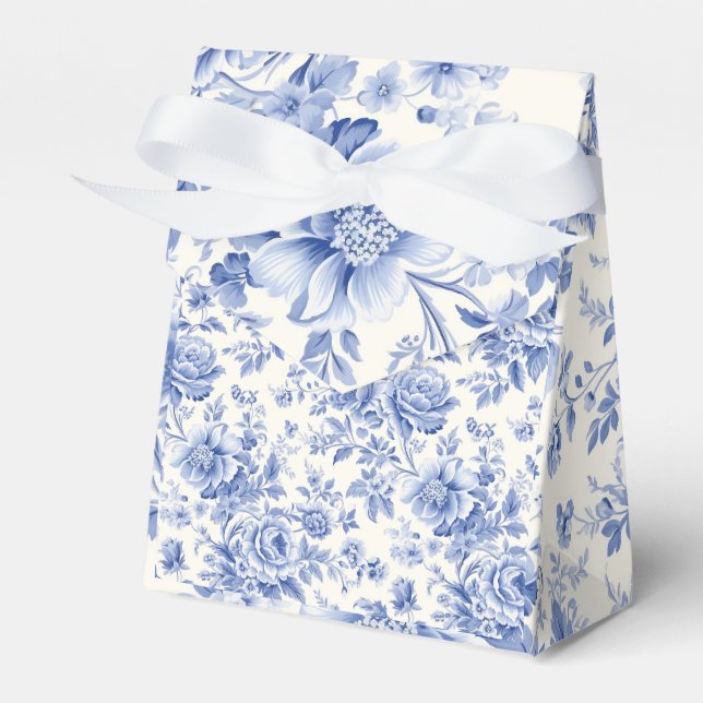 french floral pattern favor box (Front Side)