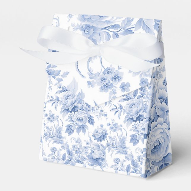 french floral pattern favor box (Front Side)
