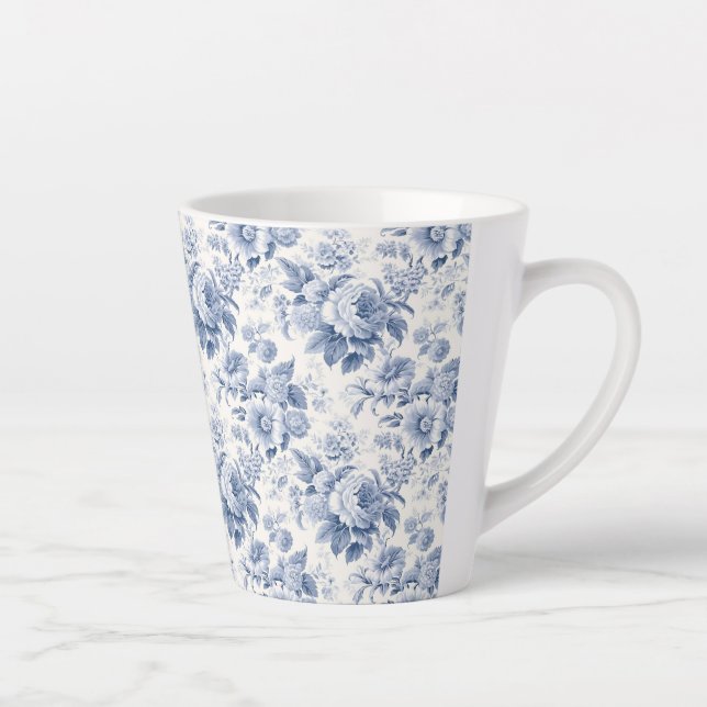french floral pattern latte mug (Right)
