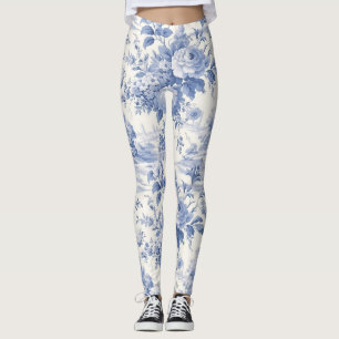 french floral pattern leggings