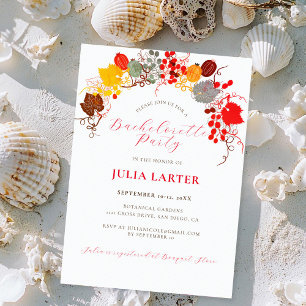 French Floral Sweet Berry Grape Bachelorette Party Invitation