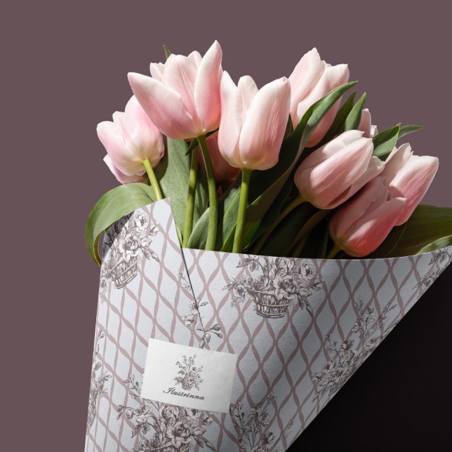 French Floral Toile Tissue Paper (Creator Uploaded)
