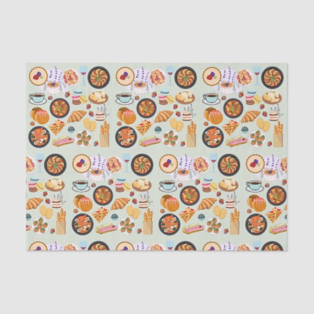 French Food Tissue Paper (Front)
