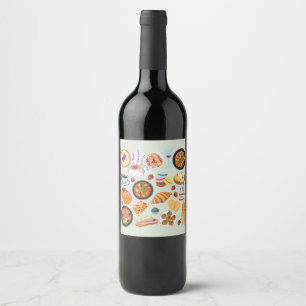  French Food Wine Label
