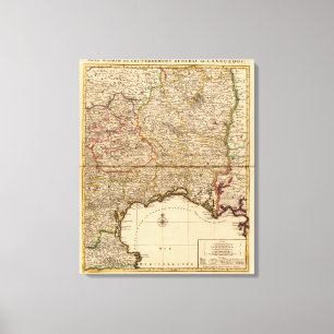 French forests and settlements canvas print
