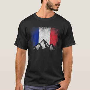 French France Flag Mountain Ski Winter Gift Countr T-Shirt