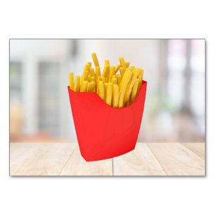 French Fries ABA Labelling Flashcard   Picture Car Table Number