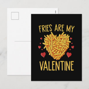 French Fries Are My Valentine Holiday Postcard