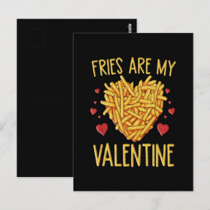 French Fries Are My Valentine Postcard