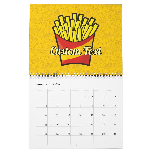 French Fries Calendar (Jan 2026)