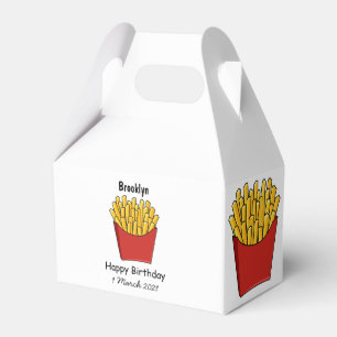 French fries cartoon illustration favor box