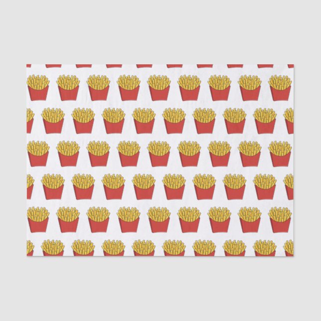 French fries cartoon illustration tissue paper (Front)