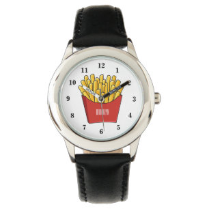 French fries cartoon illustration watch