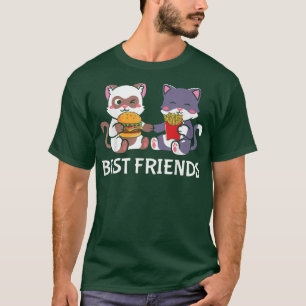 French Fries Cheese Burger Food Graphic Kawaii Ani T-Shirt