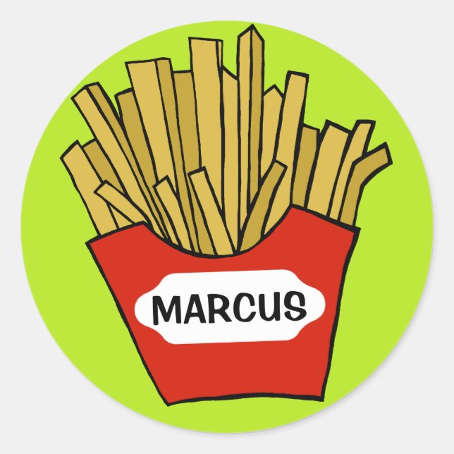 French fries custom sticker (Front)