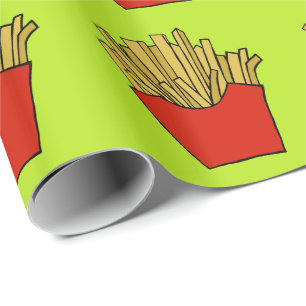 French fries design wrapping paper