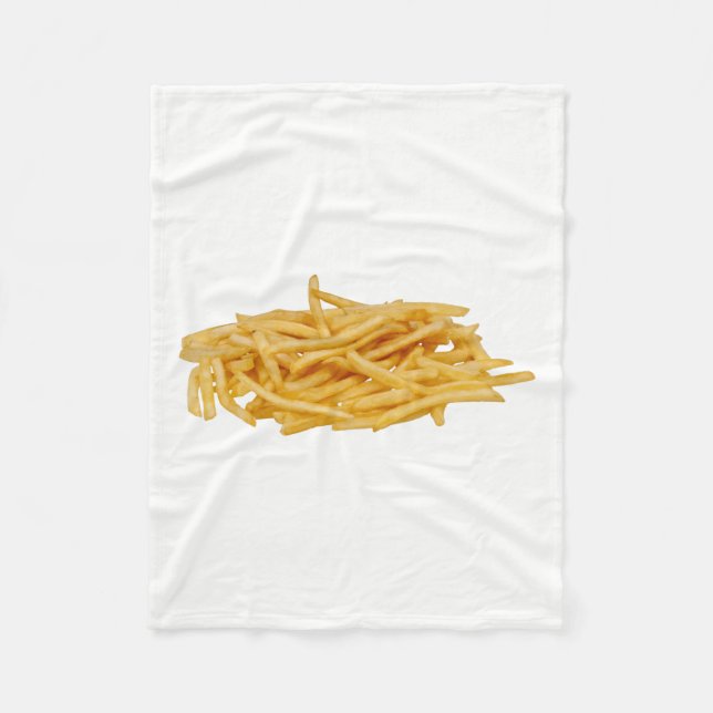 French Fries Fleece Blanket (Front)