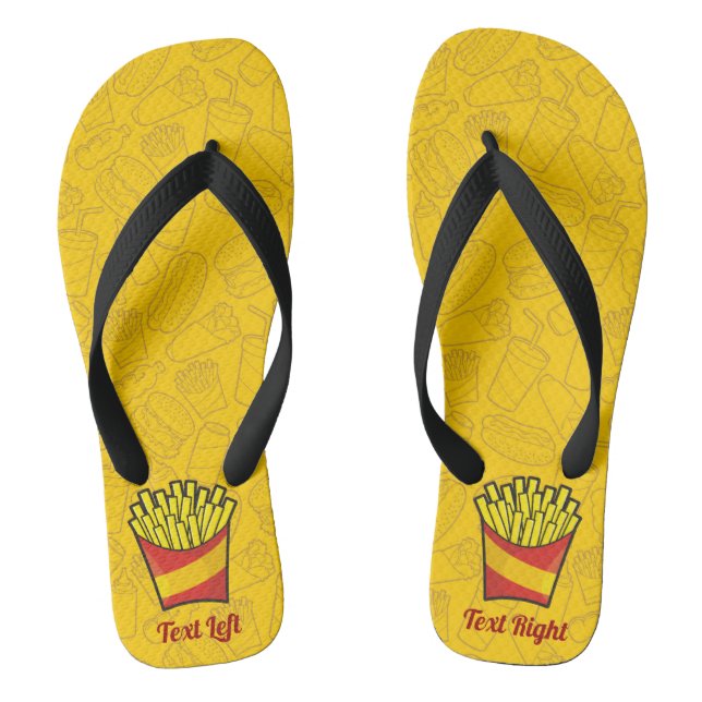 French Fries Flip Flops (Footbed)