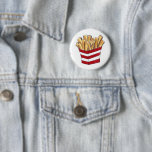 French Fries Fried Potatoes Chips Foodie Fast Food 2 Inch Round Button<br><div class="desc">Design features an original marker illustration of a red-and-white striped carton of delicious French fries!

This French fry illustration is also available on other products,  including coordinating party products and decor. Don't see what you're looking for? Need help with customization? Contact Rebecca to have something designed just for you.</div>