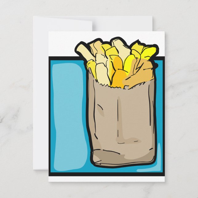 French Fries Invitations (Front)