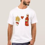 French Fries Love Ketchup T-Shirt<br><div class="desc">Cute food humour t-shirts and gifts, with french fries and ketchup with a heart between them. Cute t-shirts for kids, or anyone who can't live without their french fries and ketchup!</div>