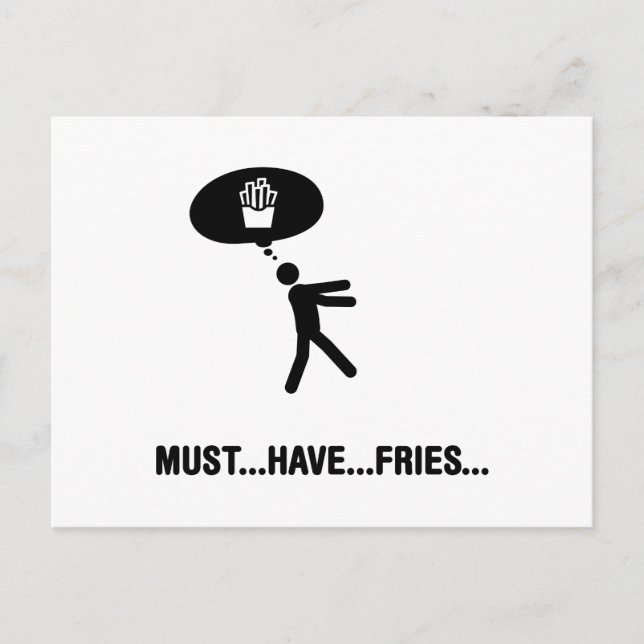 French fries lover postcard (Front)
