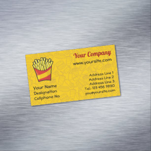 French Fries Magnetic Business Card