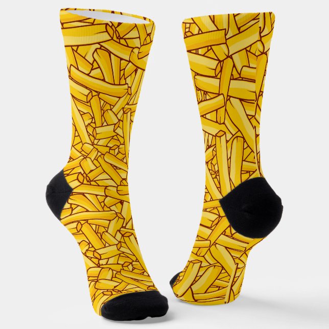 French Fries Novelty Socks (Angled)