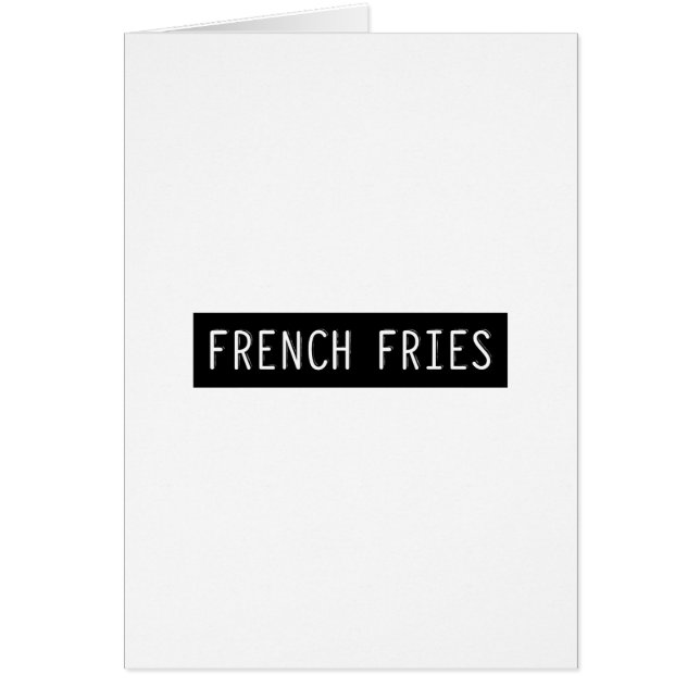 French Fries Old Typewriter Letters (Front)