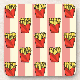 French Fries Pattern Coasters