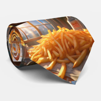 French Fries Platter Neck Tie 