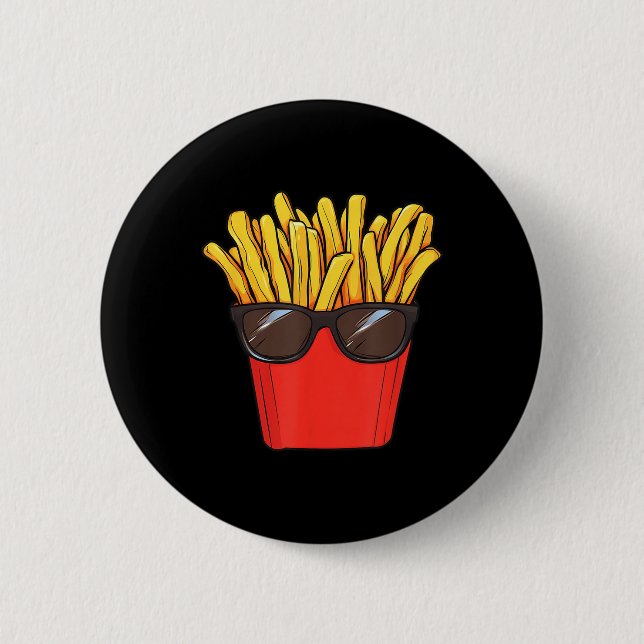French Fries Potato Sungles  2 Inch Round Button (Front)