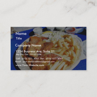 French Fries Shrimp Crab Cakes Fish Tartar Business Card