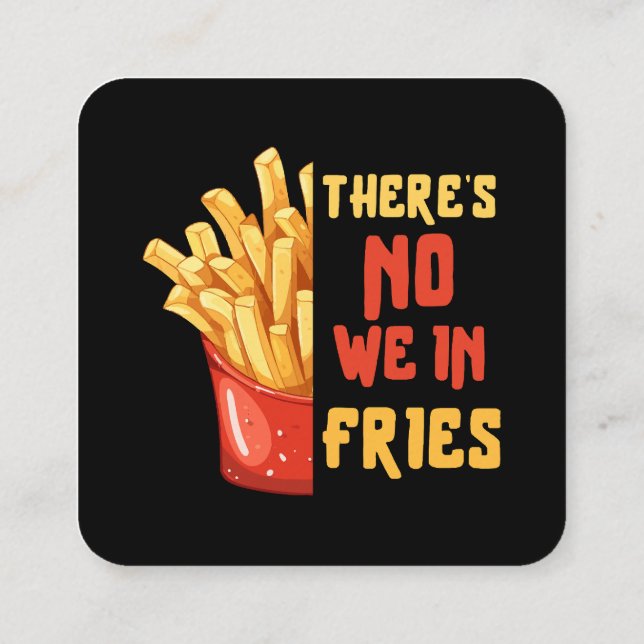 French-fries Square Business Card (Back)