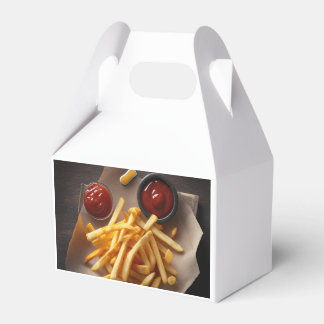 French fries with sause tasty snackes favor box