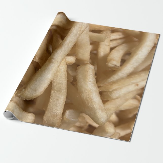 French Fries Wrapping Paper (Unrolled)
